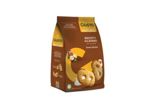 Giusto senza glutine biscotti all'avena con nocciole 250 grammi