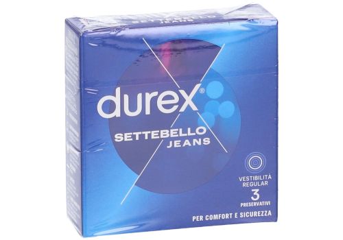 Durex Settebello Jeans preservativi vestibilità regular 3 pezzi
