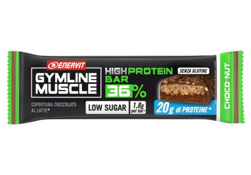 Gymline Muscle 36% High Protein Bar barretta proteica choco-nut 55 grammi