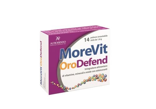 Morevit OroDefend integratore di vitamine minerali e miele 14 stick