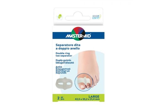 Master Aid Foot Care separatore dita a doppio anello taglia l 2 pezzi