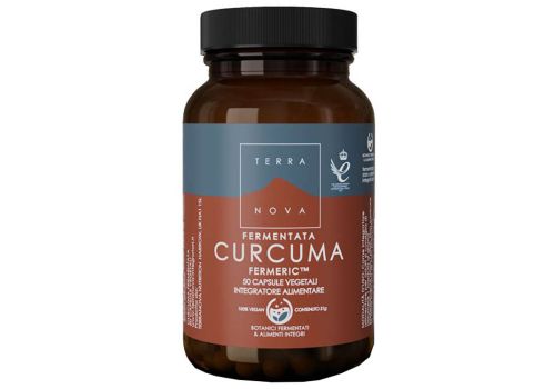 Terranova curcuma fermentata integratore per supporto antiossidante e antinfiammatorio 50 capsule
