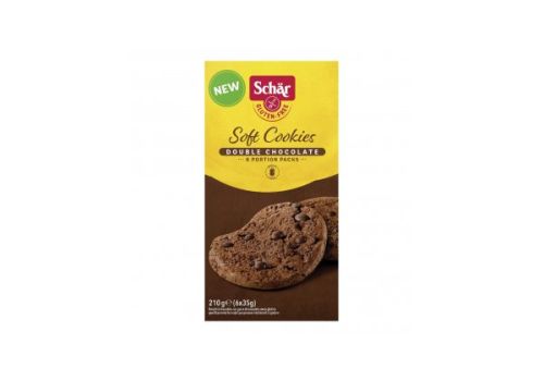 Schar senza glutine soft cookies biscotti double chocolate 210 grammi
