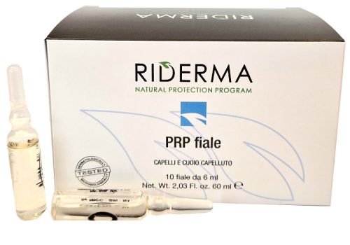 Riderma PRP trattamento rigenerante per capelli e cuoio capelluto 10 fiale x 6ml