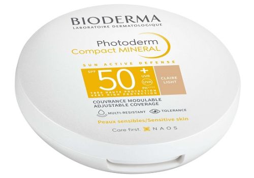Bioderma Photoderm compact minéral spf 50+ claire solare protettivo per il viso 10 grammi