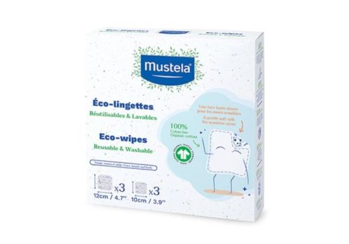 Mustela salviette detergenti lavabili e riutilizzabili 6 pezzi