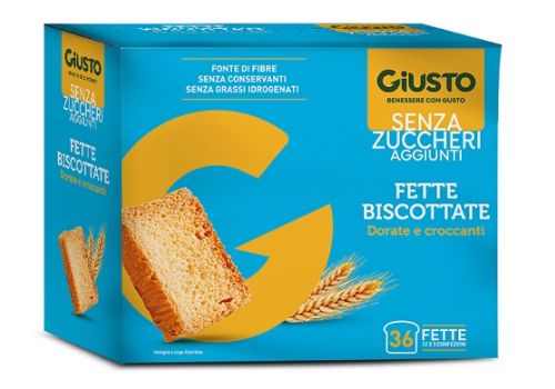 Giusto senza zuccheri aggiunti fette biscottate dorate e croccanti 300 grammi