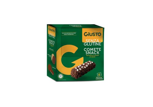 Giusto senza glutine comete snack barretta di cereali al cacao 120 grammi
