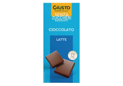 Giusto senza zuccheri tavoletta cioccolato al latte 85 grammi