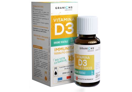Granions Vitamina D3 integratore per immunità e tssuto osseo gocce orali 20ml