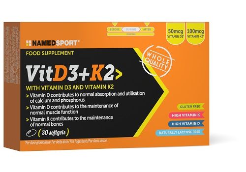 Vitamine D3+K2 integratore per l’apparato muscolo-scheletrico 60 compresse