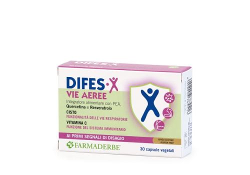Difes x vie aeree integratore per il benessere delle vie respiratorie 30 capsule