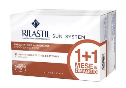 Rilastil Sun System 1+1 integratore per il benessere della pelle 30 capsule + 30 capsule