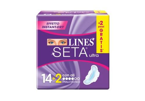 Lines Seta Ultra assorbenti con ali 16 pezzi