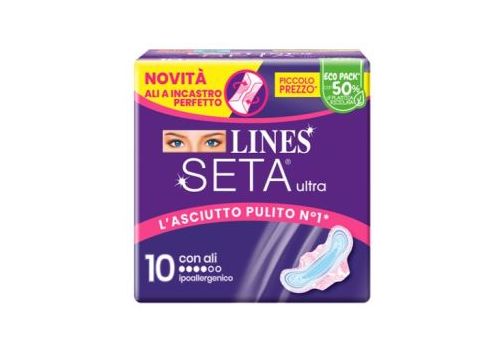 Lines Seta Ultra assorbenti con ali 10 pezzi