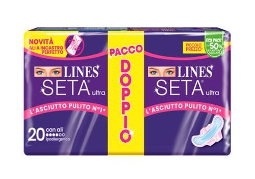 Lines Seta Ultra assorbenti con ali 20 pezzi