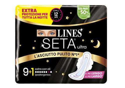 Lines Seta Ultra assorbenti con ali 10 pezzi