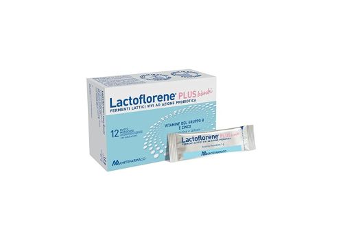 Lactoflorene Plus Bimbi integratore di fermenti lattici 12 bustine