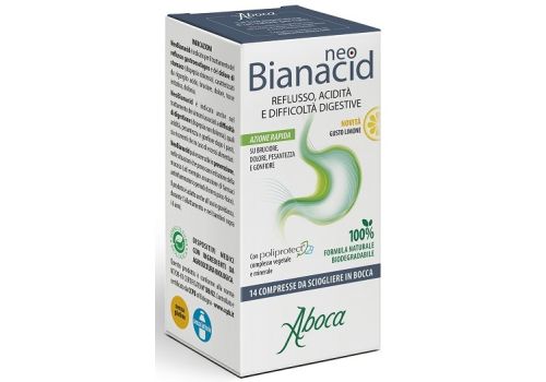 Neo Bianacid reflusso acidità e difficoltà digestive 14 compresse gusto limone