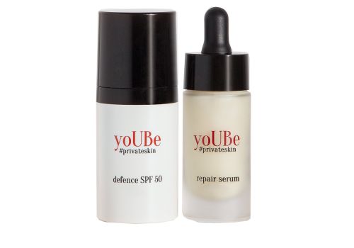 Yoube #privateskin bundle anima day e night con Defence spf 50 fluido viso 30ml + Repair Serum trattamento notte 15ml