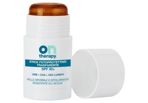Ontherapy stick spf 50+ fotoprotettivo trasparente zone sensibili viso corpo 25ml