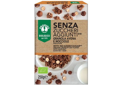 Probios granola senza zucchero avena e nocciole senza glutine 250 grammi