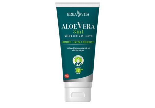 Aloe Vera Bio crema 3 in 1 viso corpo mani 200ml