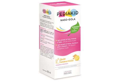 Pediakid Naso Gola integratore per il benessere delle vie aeree superiori dei bambini sciroppo 125ml