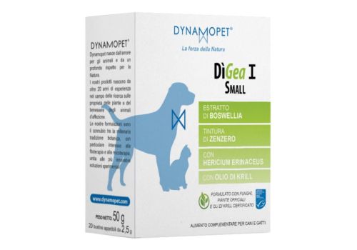 Digea I Small mangime complementare per la funzione digestiva di cani piccoli e gatti 20 bustine