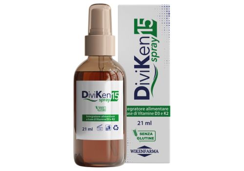 Diviken 15 integratore di vitamine D3 e K2 spray orale 21ml