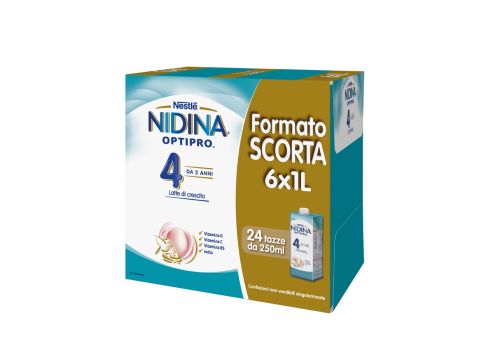 Nidina Optipro 4 latte crescita liquido 6 x 1 litro