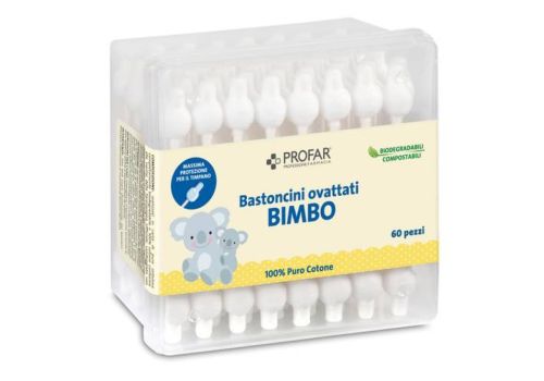 Profar bastoncini ovattati per l'igiene auricolare dei bambini 60 pezzi