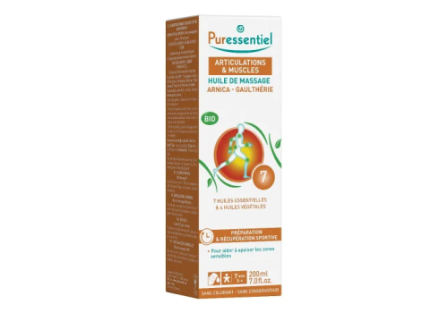 Puressentiel olio massaggio con arnica per il benessere muscolare 200ml