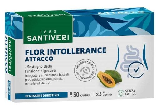 Flor Intollerance Attacco integratore per il benessere intestinale 30 capsule