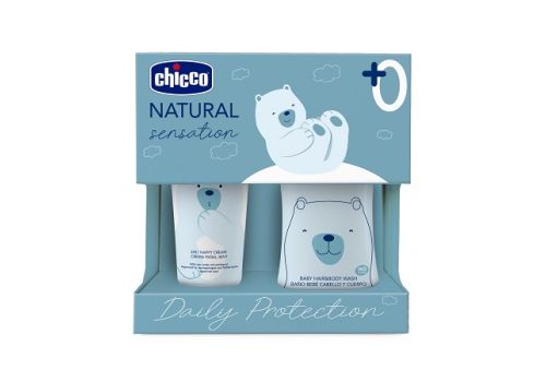 Chicco natural sensation daily protection set bagnoshampoo + pasta lenitiva