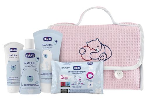 Chicco Natural Sensation baby cosmetic cofanetto per neonati colore rosa  