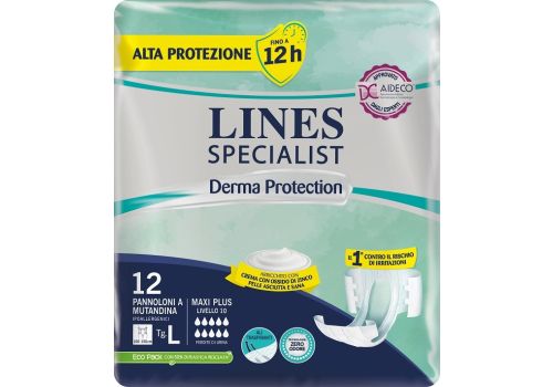 Lines Specialist Derma Protection pannolone mutandina maxi plus taglia l 12 pezzi