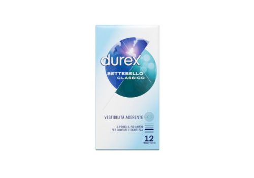 Durex Settebello Classico preservativi con vestibilità aderente 12 pezzi 