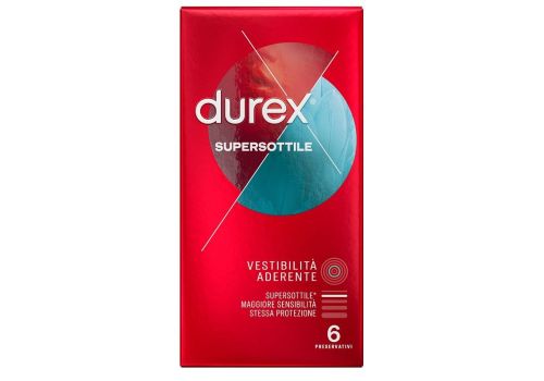 Durex Supersottile vestibilità aderente 6 preservativi