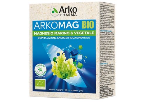 Arkomag bio magnesio marino & vegetale integratore ad azione tonica 30 compresse