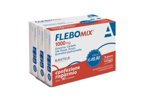 Flebomix 1000mg  integratore per la microcircolazione tri-pack 90 compresse