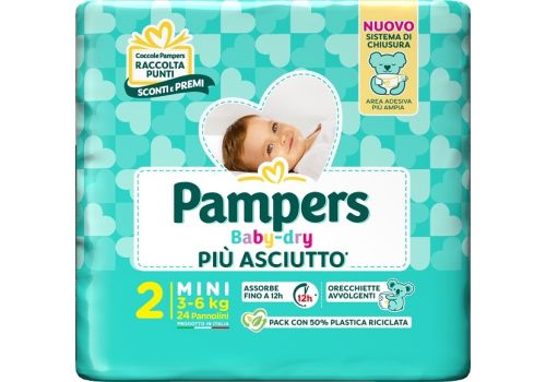 Pampers Baby Dry pannolini 3-6kg taglia 2 minii 24 pezzi