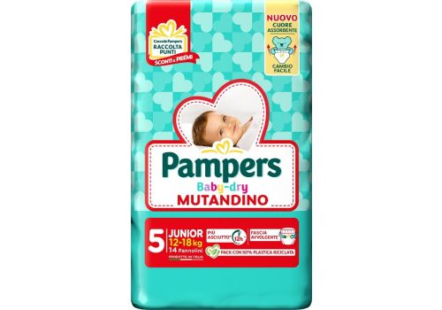Pampers Baby Dry mutandino 12-18kg taglia 5 junior 14 pezzi