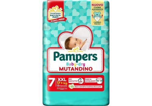 Pampers Baby Dry mutandino  17+ kg taglia 6 xxl 13 pezzi 