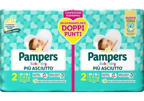 Pampers Baby Dry Duo pannolini 4-9kg taglia 3 midi 48 pezzi