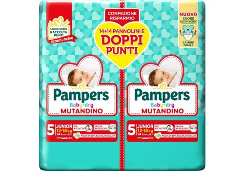 Pampers Baby Dry Duo mutandino 12-18kg taglia 5 junior 28 pezzi