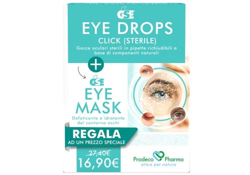 Gse eye drops click gocce oculari 10 pipette da 0,5ml+eye mask contorno occhi 5 compresse monouso