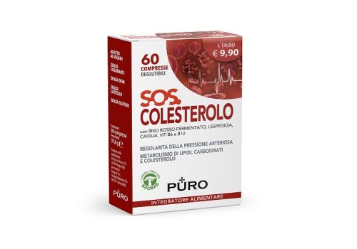 Puro SOS colesterolo integratore per la regolazione lipidica 60 compresse