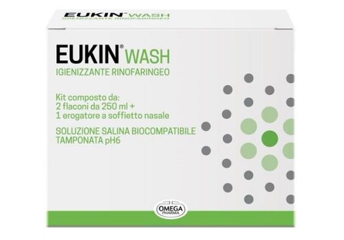 Eukin Wash kit dispositivo medico per il lavaggio della mucosa nasale 2 x 250ml