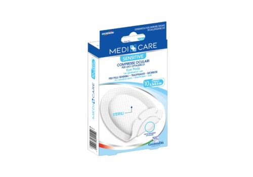 Gammadis medicare compresse oculari per uso oftalmico 6,5 x 9,5cm 10 pezzi
